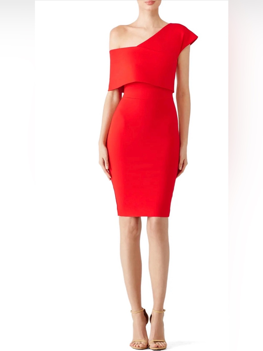 Elliatt Red One Shoulder Popover Dress